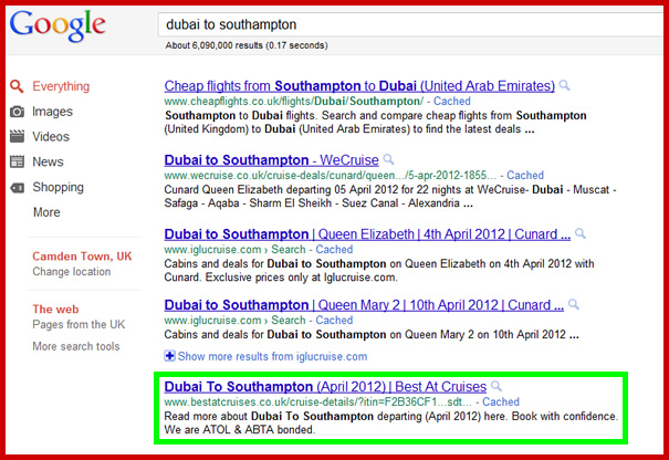 We got our client ALL of the top Google ranking positions (picture 10)