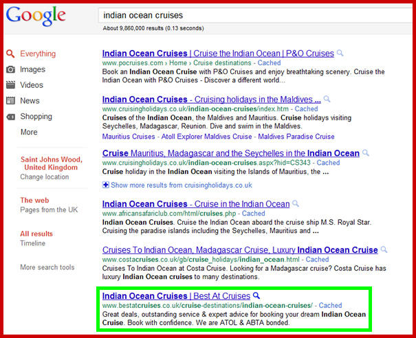 We got our client ALL of the top Google ranking positions (picture 11)