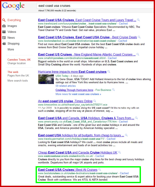 We got our client ALL of the top Google ranking positions (picture 12)