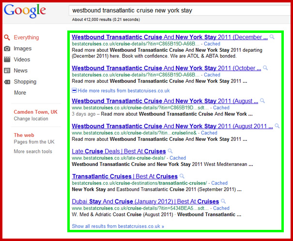 We got our client ALL of the top Google ranking positions (picture 3)
