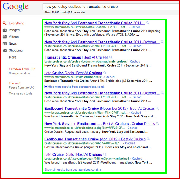 We got position 1 and page 1 google rankings for 10,000 pages (picture 10)