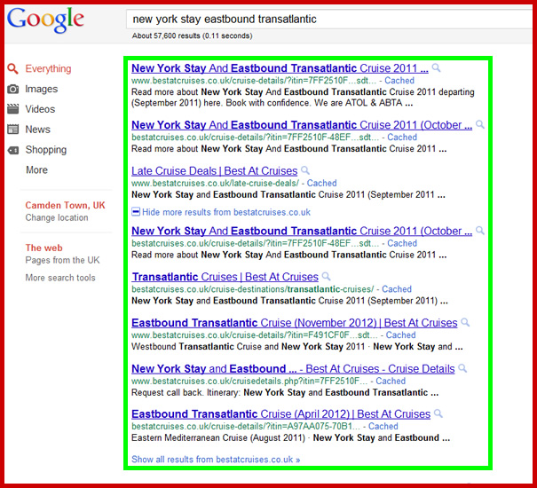 We got position 1 and page 1 google rankings for 10,000 pages (picture 11)